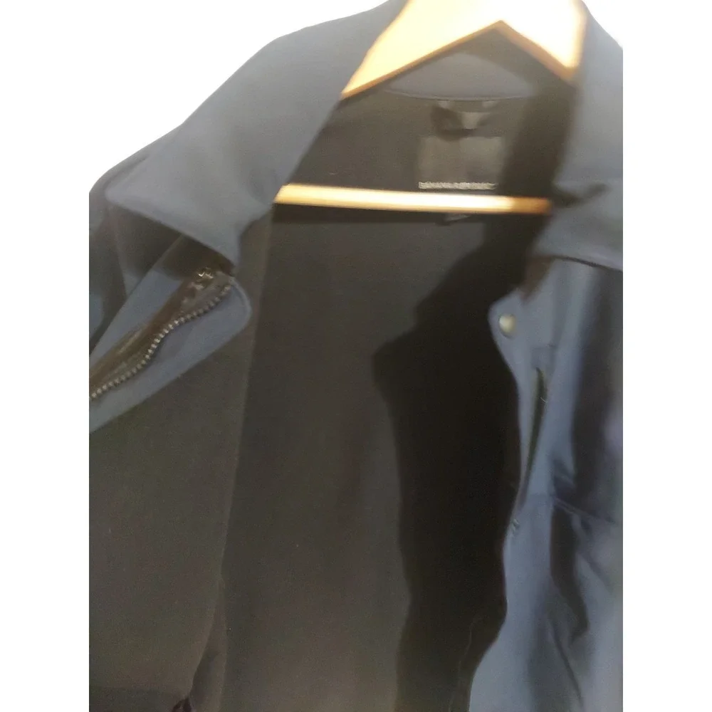 Banana Republic Jacket Mens Large Blue Long Sleeve Snap Lined Button Up Collared
